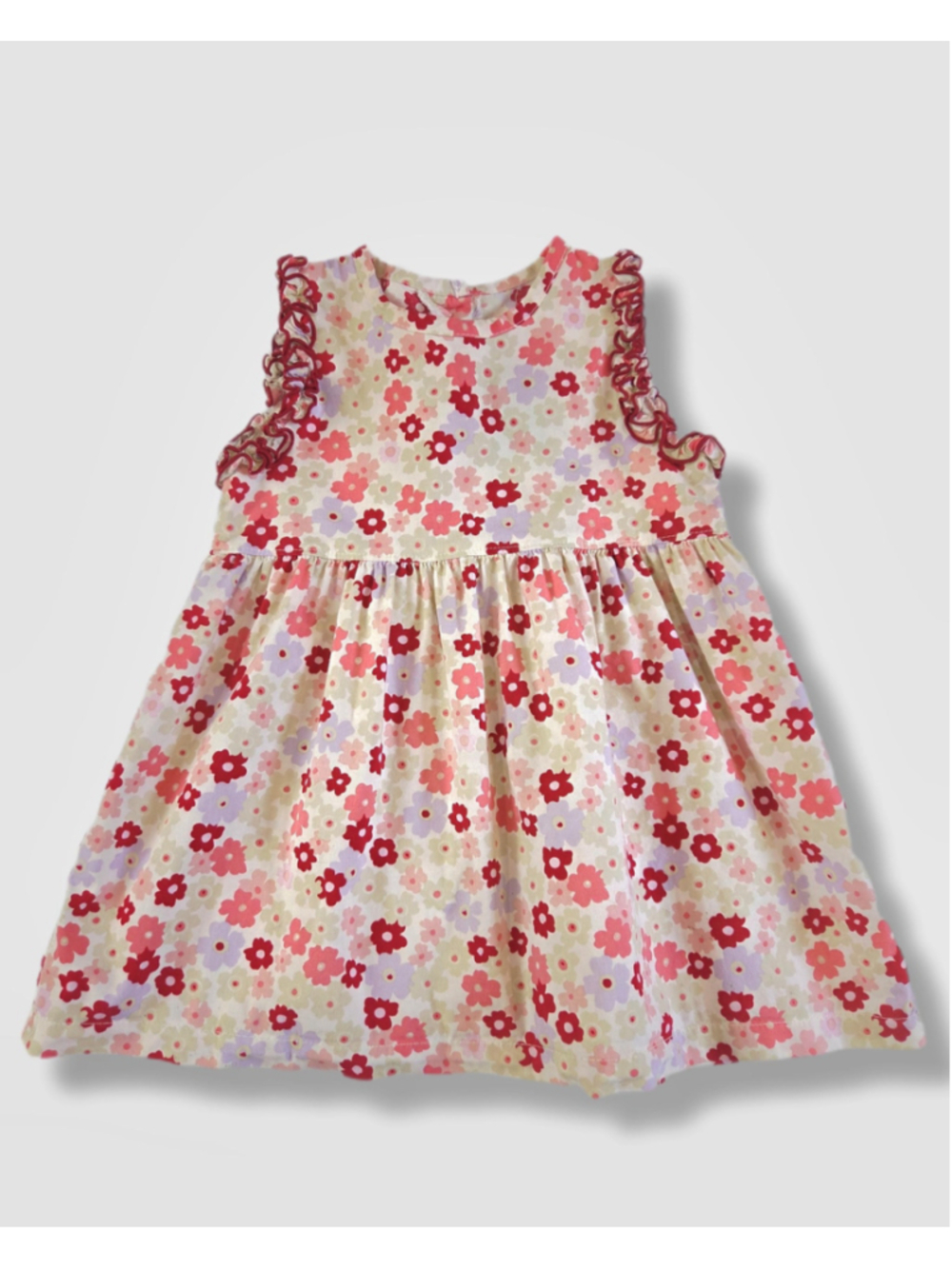 Vintage cottagecore prairie floral dress, Clément Canada, cotton 18M
